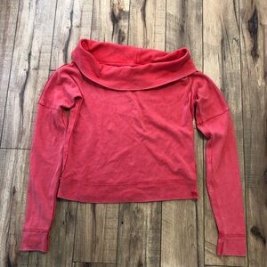 We the free cowl neck cotton sweatshirt